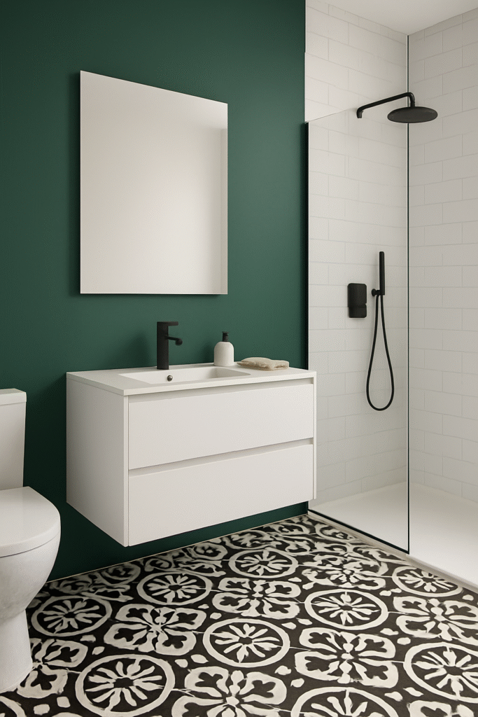 black & white washroom ideas