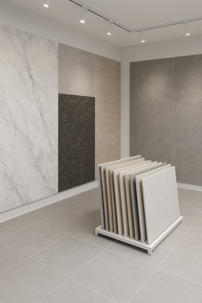 crafting elegance with quality marble granites display
